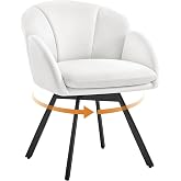 Yaheetech 360&deg; Swivel Office Chair, Flower Shaped Desk Chair, Chenille | Desk Chair with Removable Cushion, Velvet Makeup Cha