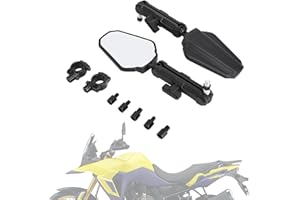 IUVWISN Espejos de motocicleta Ajuste de 360 ​​grados Espejos retrovisores laterales universales para Street Bike Cafe Racer Chopper para manillar de 22 mm 7/8 ''