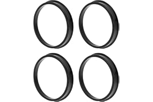 INFINAUTO 70.1mm to 63.4mm Car Wheel Hub Centric Rings Black Polycarbonate Wheels Center Shaft Shock Absorbing Hubrings 4 Pcs