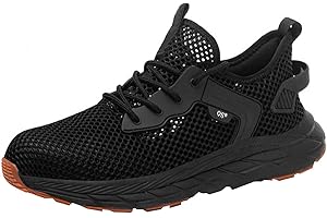 ZEPYFXIT Scarpe Antinfortunistiche da Uomo e Donna, Leggere, con Punta in Acciaio, Sportive, Traspiranti, Antiscivolo, Scarpe da Lavoro