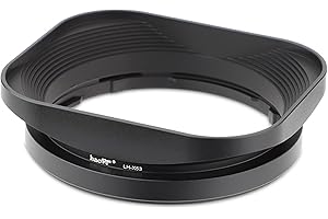 Haoge Parasol rectangular de metal LH-X53 para Fujifilm Fuji Fujinon XF 35 mm F1.4 R / XF35mmF1.4 R, XF 18 mm F2 R / XF18mmF2 R, XF 60 mm F2.4 R Macro / XF60mmF2.4 R Macro Lens