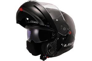 LS2, Casco Moto Modular STROBE II Gloss Black, L