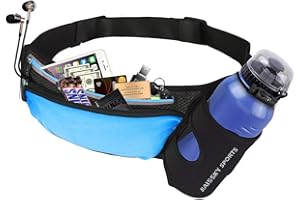 HAISSKY Ceinture de Course Running Belt Sac Banane de Sport Etanche Sacoche Running Belt Réglable Multi-Pochette Légère pour iPhone 12/11 Pro Max/11 Pro Téléphones Jusqu’à 6.8" pour la Course à Pied, Voyage