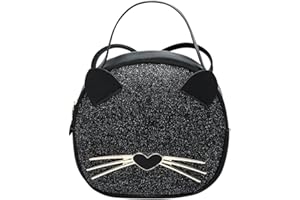 GALPADA Mini Leopard Umhängetasche Crossbody Tasche Handtasche Süße Katzen- Tasche Runde Münzbrettung für Kinder Frauen Teenager Mädchen