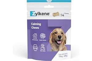 Zylkene Calming Chews for Large Dogs (30 to 60kg) | Promotes Relaxation | Helps Pets cope with short-term challenging situations | Perfect for on the go, holidays, travelling, fireworks | 14 Chews