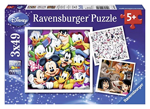 Preisvergleich Produktbild Ravensburger 09274 - Disney Klassiker - 3 x 49 Teile Puzzle