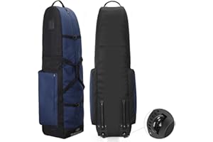 LEHAK TurnWay Foldable Golf Travel Bag, Heavy Duty 900D Polyester Golf Club Bag Waterproof Golf Carry Bag Travel Case Cart Bag with Wheels, Soft-Sided Spacial Size for Golf GearTransportation