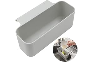 MONGTSAMZ Portaoggetti per Lavandino Cestello Mensola - Organizer per scatola di sapone, cestello di scarico per verdure/frutta Colino da cucina Colino da tè, 1 pezzo, Grigio, di Plastica