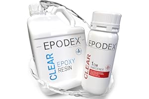 EPODEX® 2K Epoxidharz | Epoxy in Gießhöhe 0-1cm | Kunst, Handwerk und Epoxidharz Zubehör | Gießharz | Kunstharz | Resin | Klar oder in 40 Epoxidharz Farbe | Mengenrabatt