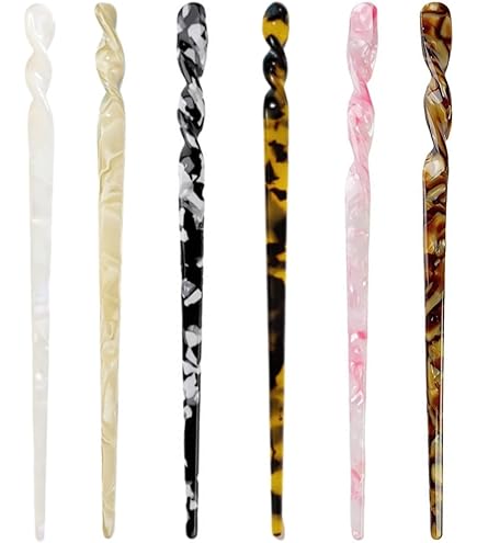 Forcine Made In France 4 Forcine Per Capelli Vintage In Plastica Tartaruga – Bastoncini, Lunghezza 4 Pollici, Made In France Pinza Freno Moto - Foto 7