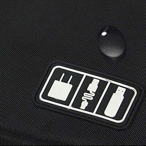 ruifu Universal Kabel-Organizer Elektronik Zubehör Fall USB Drive Shuttle Bag schwarz - 4