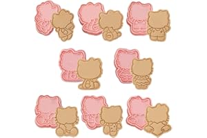 SYIJUPO Formine Biscotti, 8 Pezzi Stampo Biscotti Cartone Animato,3D Stampo da Forno Decorazioni in Fondente,Formine Biscotti Animali, Per Cucina Decorazioni Biscotti