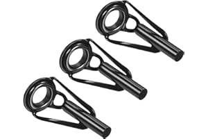 PATIKIL Tubo Diámetro Pesca Caña Puntas Reparación Kit,Inoxidable Acero Guía Anillo para Salada Agua Dulce Agua Pesca