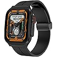 SKYBALL Elevate Smart Watch|2.02" Super AMOLED Curved Display with 410X512 Resolution with 600 NITS Brightness|Rotary Crown|Split Screen|Bt Calling|120+Sports Modes|200+WatchFace|Magnetic Strap,Black