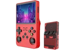 YUYQAQ Keyboy Game Console R36S Retro Handheld Game Console con 64/128G Built-in 21000+ Giochi Classici, Sistema Linux Open Source Schermo IPS da 3,5 pollici Lettore video tascabile portatile (nuovo rosso