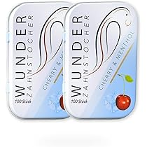 Wunder Tandenstokers met smaak - 100x individueel verpakte tandenstokers - verkrijgbaar in 7 verfrissende smaken - zachte mondhygiëne - frisse adem - individueel verpakte smaakvolle tandenstokers