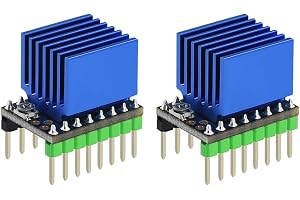 2 stycken lågljud TMC2209 stegmotordrivarmodul med kylfläns för A4988 och 2208 för 3D-skrivarmaskiner med kylflänsar