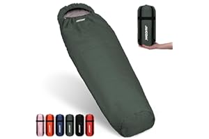 JAICOM Sacco a Pelo Per Adulti - Sacco a Pelo Invernale, Sacco a Pelo Portatile Ultraleggero e Impermeabile [800g/1600g], Ideale per il Campeggio, 4 Stagioni, lo Zaino in Spalla