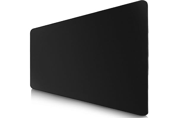 Sidorenko Tapis de Souris XXL 900x400 mm Noir - Grand Tapis Bureau Gaming Gamer avec Base Antidérapante - Mouse Pad Imperméable Microfibre, sous Main de Bureau Mousepad PC XL 90x40