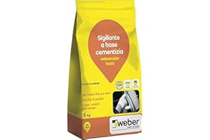 SAINT-GOBAIN Saint Gobain webercolor basic Stucco per fughe tra piastrelle, bianco, 5 kg