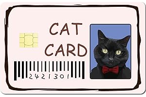 CREATCABIN Card Skin Sticker Cat Card Debit Credit Card Skins Covering Bank Card Protecting Decals Removable Wrap Waterproof Scratch Proof No Bubble Slim for EBT Transportation Key Card 7.3x5.4Inch
