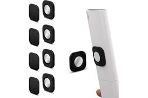 WALLFID Silicone Magnetic Remote Control Holder - Curved Back Compatibility, Ultra-Thin Design, Strong Adhesion for Round-Edge Remotes (Black, 4PCS)