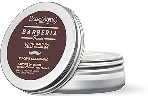 Bottega Verde - Barberia Toscana, Sapone da Barba, 100 gr, con Olio d'Oliva di Tenuta Massaini