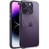 Minesk iPhone 14 PRO ile Uyumlu Crystal Clear (Ultra Şeffaf Silikon) Kılıf Arkası Sert Polikarbonat Kenarları Yumuşak TPU Dar
