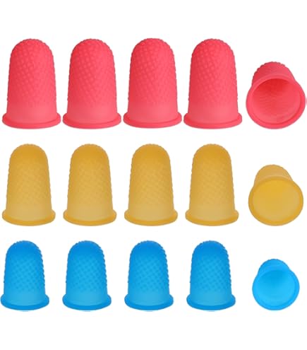 20 Stück Silikon Fingerhüte - 5 Größen Für Geldzählen & Schreiben