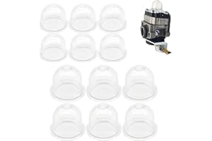 CATELL 12Pcs Pompetta Benzina Decespugliatore 19mm e 22mm Primer Bulb Pump Bianco Trasparente Carburatore Primer Pompa Bulbi per Tosaerba, Macchina per Siepi, Sega a Benzina
