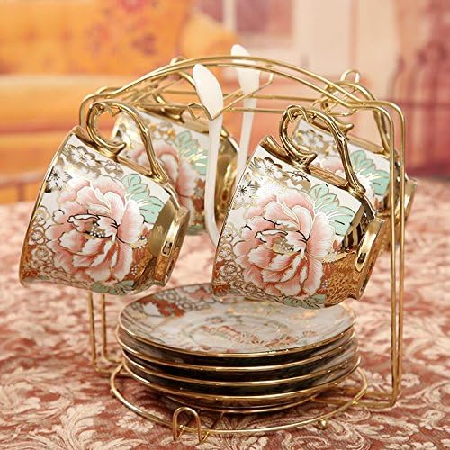 LongGu Home Furnishing Kitchen Decoration Ceramic Tableware Hand-Painted Coffee Cup Decoration Living Room Tv Cabinet Decor Craft European Cup B
