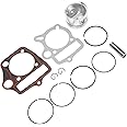 52.4mm Piston Rings, Gasket Set High Strength for 110cc Metal Ring Rebuild 125cc Engine ATV Dirt Pit Bike Go Kart Kit