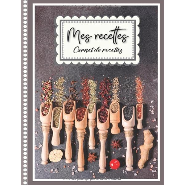Mes Recettes: Livre De Cuisine Personnalisé à écrire