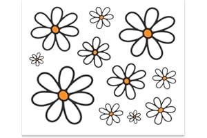 4R QUATTROERRE.IT 4R Quattroerre Adhésif Fleurs, 10 x 12 cm, Red and White