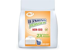 Filo Non Bio Washing Powder 10kg – Effective Laundry Detergent Powder for Sensitive Skin – Washing Detergent, Gentle Stain Remover, Big Value Pack for 500 Washes