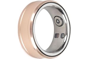 VBESTLIFE Smart Ring Health Tracker, Bluetooth 5.1 Monitoraggio del Sonno Tracker Contapassi per Uomo Donna, Impermeabile IP68, per IOS, Android (GOLD)