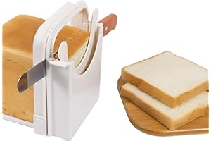 BTBHIHO Bread Slicer, Foldable Bread Slicing Guide Cutter, Multifunctional Adjustable Thicknesses Manual Campact Bread Toast Slicer, Bread Slicer Machine for Homemade Bread/Roast/Sandwich Maker Slicer Cutter