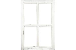 Blümelhuber Deko Vintage Stallfenster Landhausstil Deko - Vintage Deko Fenster zum Aufhängen - Wand Deko Holz - Holzfenster Deko