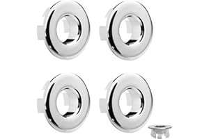 KUOXAN 4 Pcs Sink Overflow Cover Basin Overflow Cover Sink Overflow Ring Bathroom Sink Overflow Cover,with 22-24 mm Opening,for Kitchens, bathrooms, Hotels, Shopping malls, Schools and Factories etc