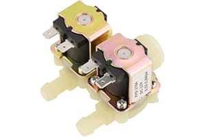 HONGZER Électrovanne, DN20 G3 / 4 DC 12V normalement fermée à double soupape d'électrovanne d'admission d'eau pour machine à laver