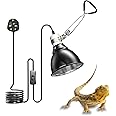 Bonlux Reptile Heat Lamp Holder 200W, Tortoise Heat lamp with Clip and BS Plug for E27 UVA/UVB Bulb, Pet Heat lamp for Reptiles Bearded Dragon,Snake,Chick