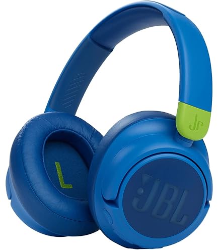 JBL Jr310BT Cuffie Wireless Per Bambini – Bluetooth, Volume Limite 85dB, Batteria 30 Ore, Pieghevoli, Con Microfono E Adesivi