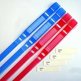 CombiSet 4x SOS Sicherheit Notfall Armbänder für Kinder und Erwachsene, wiederverwendbar, anti-allergisch, 2x2 Farben, rot und blau