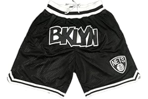 MOMQmicl NBA Nets Basketballshorts for Herren, hochelastische, atmungsaktive Sporthose (Color : A, Size : L)