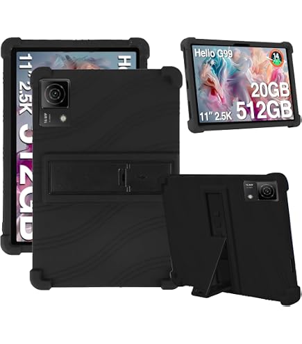 Silikon-Hülle Mit Ständer Für DOOGEE T30/Pro/Ultra & T40 Tablets (11 Zoll) – Schwarz