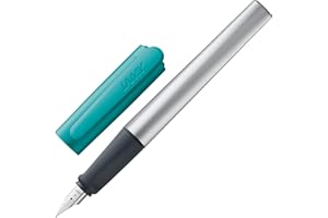 Lamy Nexx penna stilografica leggera e stabile in alluminio con impugnatura antiscivolo e molla in acciaio inox, ideale per i principianti, la scuola o l'università