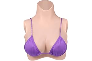 Vnmcry Pechos de silicona Realista Crossdresser Algodón Relleno Medio Cuerpo Falso Pecho Formas de Silicona Pechos Falso Tetas para Transgénero Mastectomía Prótesis