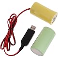 TQUXNGA Câble d ' Alimentation pour éliminateurs de Batterie 3V LR20 D avec | Remplacez 2 piles de taille D 1, 5 V par câble d ' alimentation avec interrupteurs pour lampes de poche, torches,