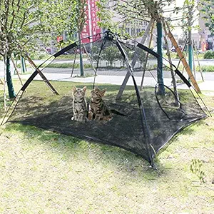 Hi Suyi Portable Large Pop Up Pet Cat Tents Enclosures for Outside Patio