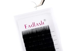 FADLASH Extensión de Pestañas Clásicas 0,15mm C Curl 15-20mm Longitud Mixta 1:1 Profesional Extensión de Pestañas Individuales Naturaleza Negra